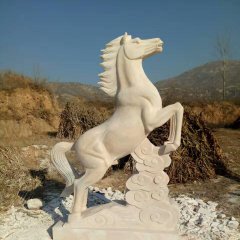 馬踏祥云石雕，廣場石雕馬
