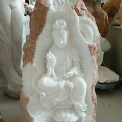 漢白玉石浮雕，佛像石浮雕