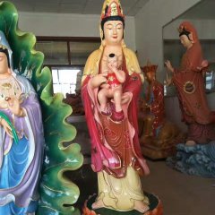 送子觀音雕塑，玻璃鋼觀音菩薩