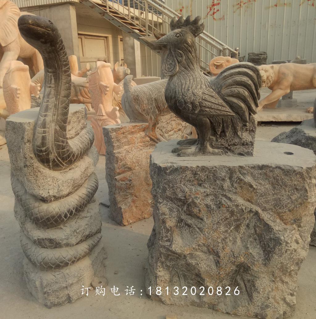 十二生肖石雕，公園仿古十二生肖石雕 (3)
