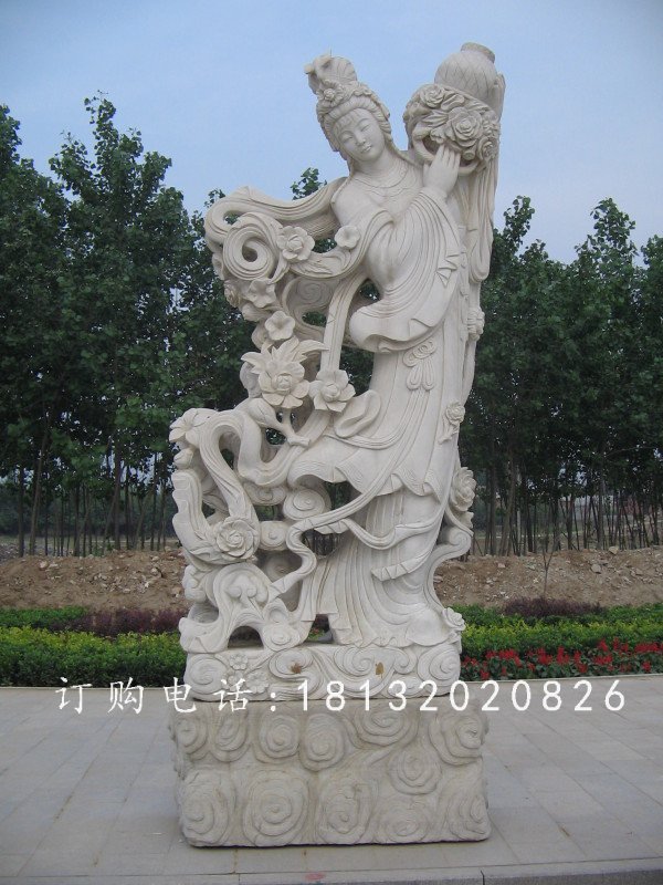 天女散花石雕，廣場景觀石雕