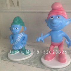 藍(lán)精靈雕塑，卡通玻璃鋼雕塑