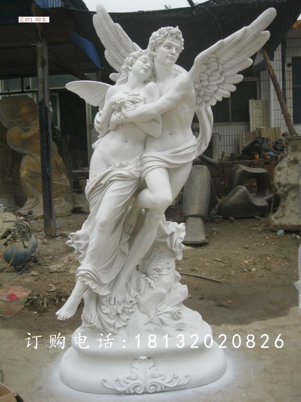 愛(ài)神石雕，漢白玉愛(ài)神雕塑