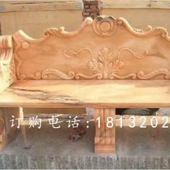 晚霞紅石雕椅，廣場景觀石雕