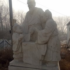 孔融讓梨石雕，廣場人物石雕