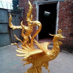玻璃鋼鳳凰，玻璃鋼仿銅動(dòng)物