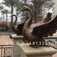 玻璃鋼噴水天鵝，噴泉天鵝