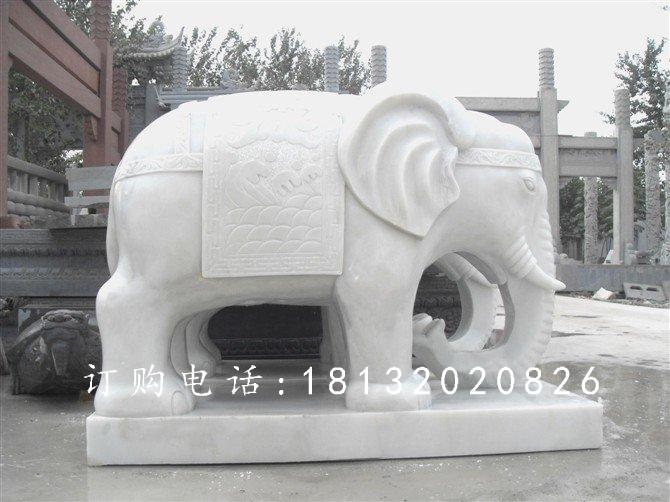 大象石雕，漢白玉大象雕塑 (2)1