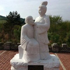 乳姑不怠石雕，二十四孝石雕
