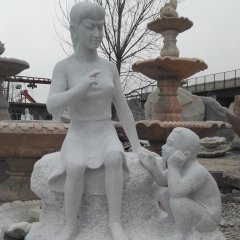 老師與學(xué)生雕塑，校園人物石雕