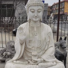 坐式如來(lái)佛雕塑，大理石佛像
