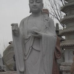 地藏王石雕，漢白玉佛像雕塑