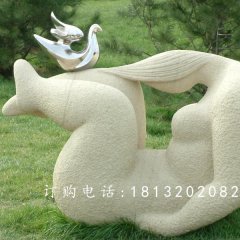 抽象女人石雕，公園景觀石雕