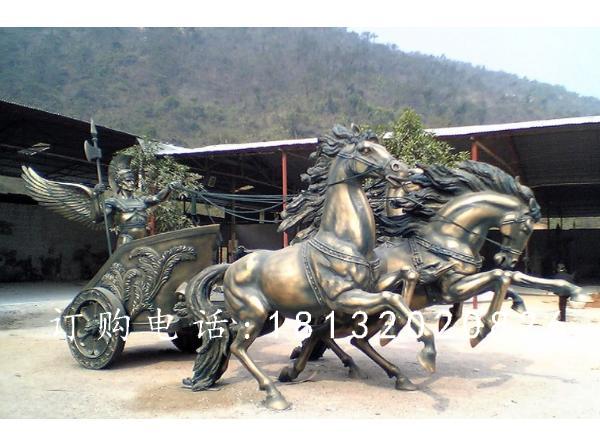 阿波羅戰(zhàn)車銅雕，廣場景觀銅雕