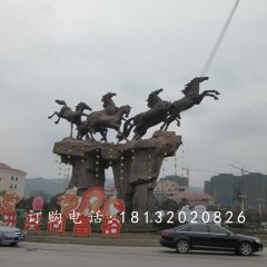 奔馬銅雕，廣場銅馬雕塑