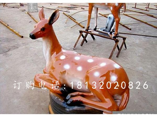 玻璃鋼梅花鹿雕塑，玻璃鋼仿真動(dòng)物