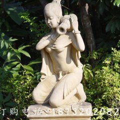 美女沐浴石雕，公園人物石雕
