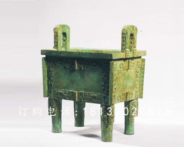 司母戊鼎銅雕，仿古青銅鼎
