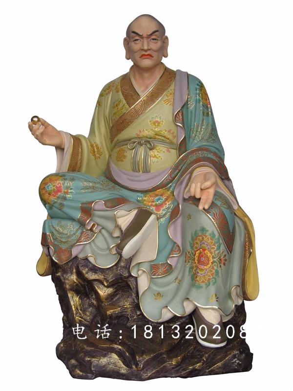 玻璃鋼十八羅漢雕塑，玻璃鋼彩繪佛像雕塑 (4)