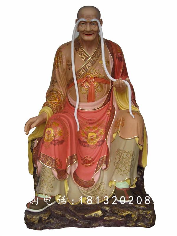 玻璃鋼十八羅漢雕塑，玻璃鋼彩繪佛像雕塑 (5)