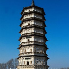 佛塔石雕，大理石佛塔雕塑