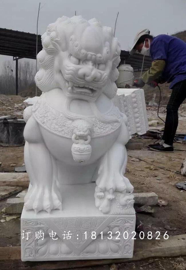 北京獅石雕，漢白玉獅子石雕 (1)