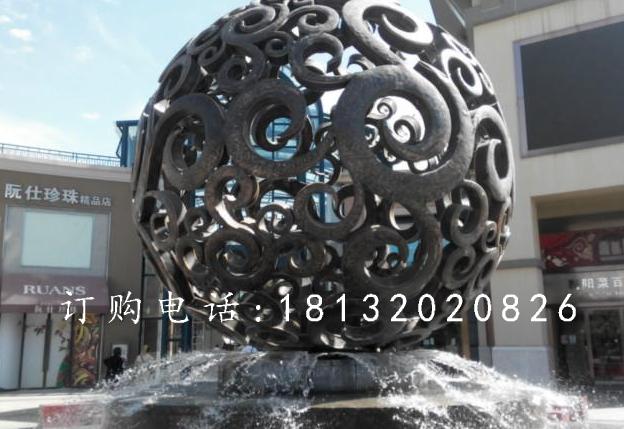 花紋球銅雕，廣場景觀球