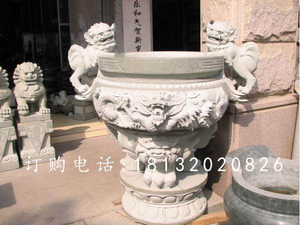 石雕香爐，仿古三足香爐石雕