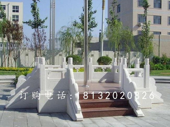 校園升旗臺(tái)石雕，漢白玉升旗臺(tái)雕塑