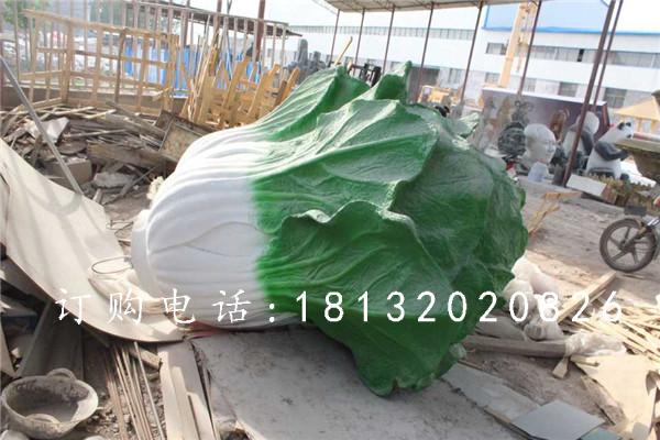 玻璃鋼白菜雕塑，玻璃鋼仿真蔬菜雕塑