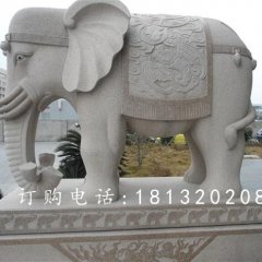 大象石雕，廣場吉祥大象石雕