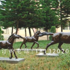 奔跑的馬雕塑，玻璃鋼馬雕塑