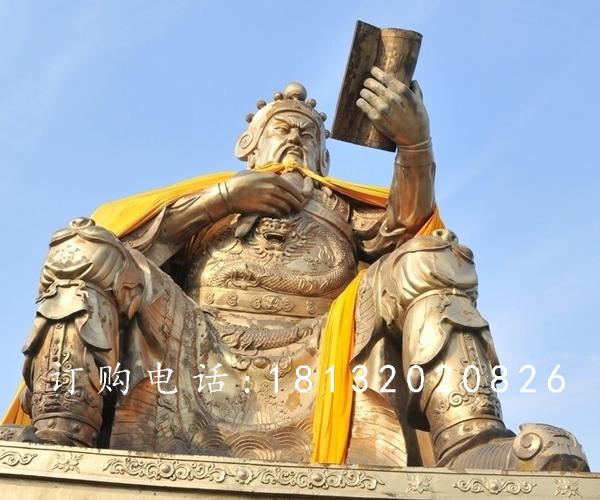 關(guān)公讀春秋銅雕，大型關(guān)公銅雕