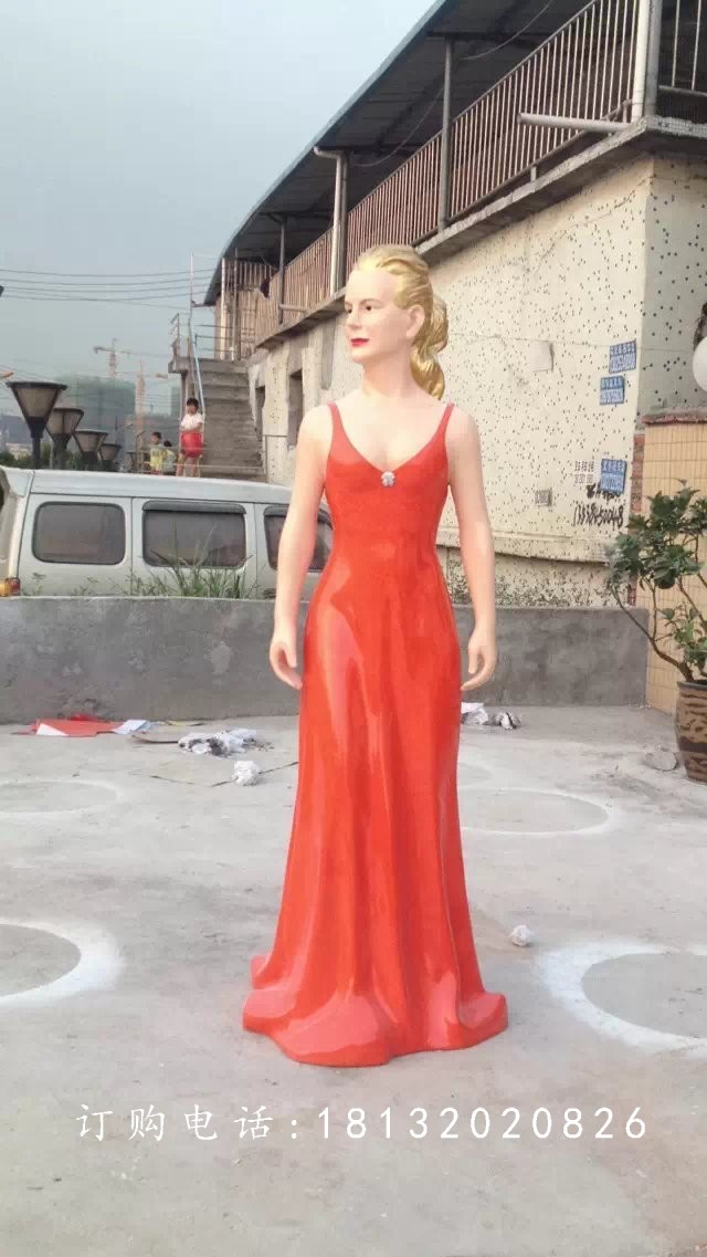 玻璃鋼仿真人物，玻璃鋼女人雕塑 (4)