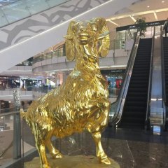 玻璃鋼綿羊，玻璃鋼仿銅動物雕塑