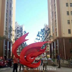 不銹鋼飛翔雕塑，小區(qū)景觀雕塑