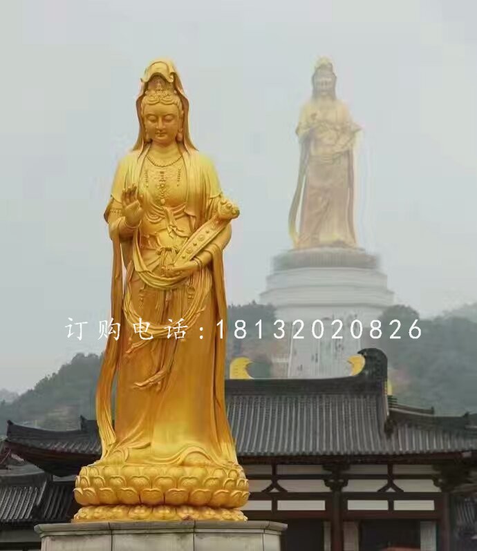 觀音菩薩銅雕，大型佛像雕塑