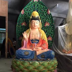 彩繪觀世音雕塑，玻璃鋼佛像