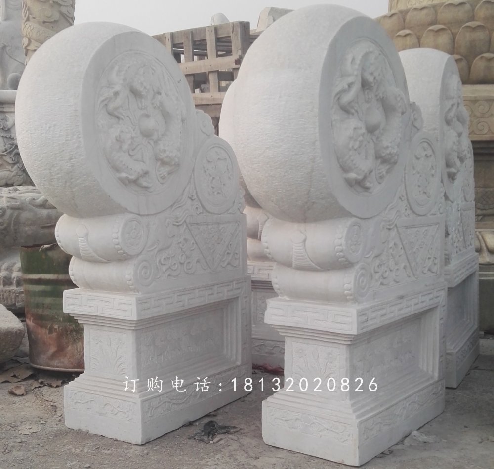 石雕門墩，抱鼓石 (2)
