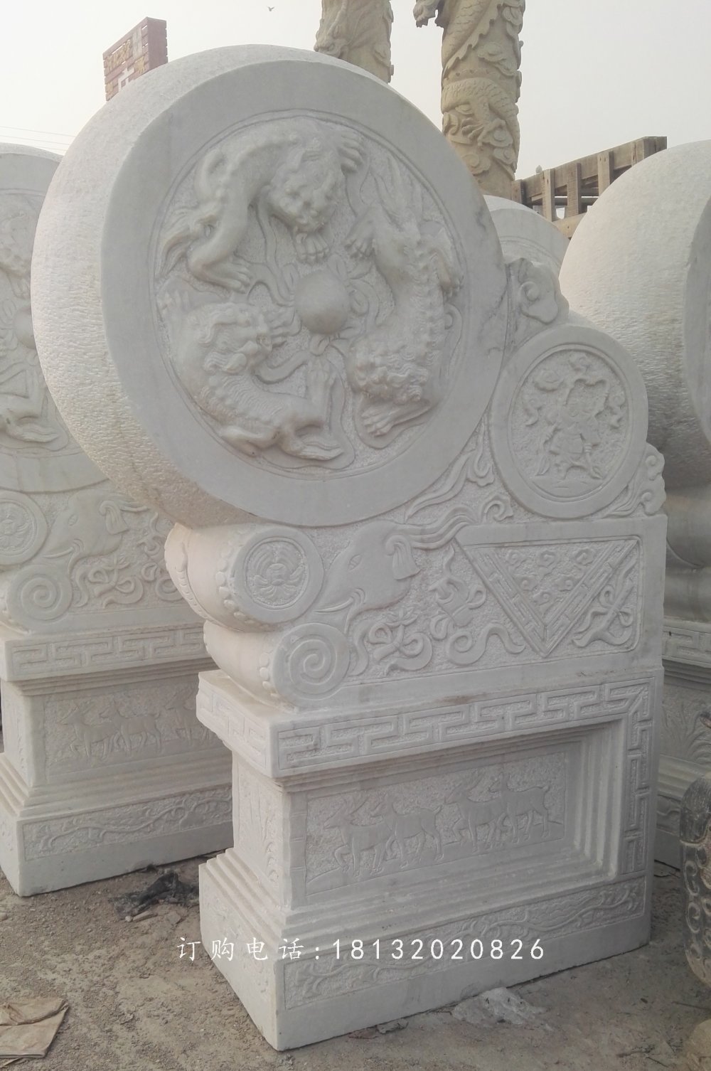 石雕門墩，抱鼓石 (1)
