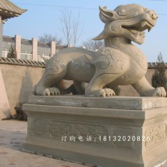 大理石貔貅雕塑，古代神獸石雕