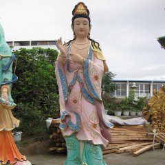 觀音菩薩雕塑，玻璃鋼彩繪佛像
