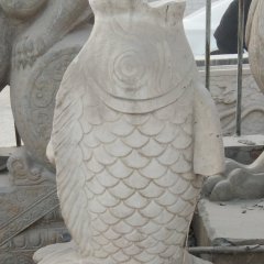 噴水魚(yú)石雕，公園噴泉石雕