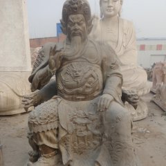 關(guān)公石雕，青石關(guān)公雕塑，寺廟石關(guān)公