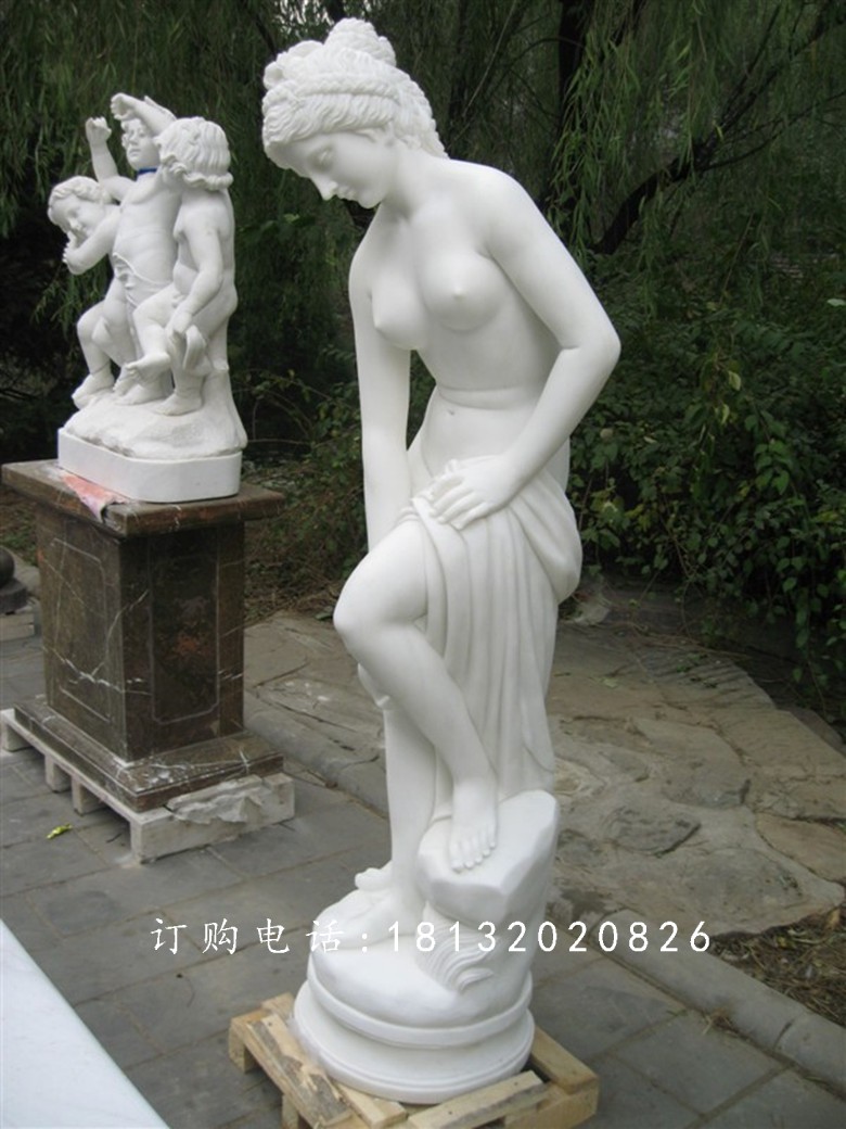 西方人物石雕，漢白玉美女石雕