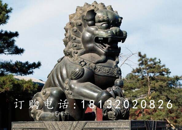 戲球獅銅雕，廣場(chǎng)青銅獅 (1)