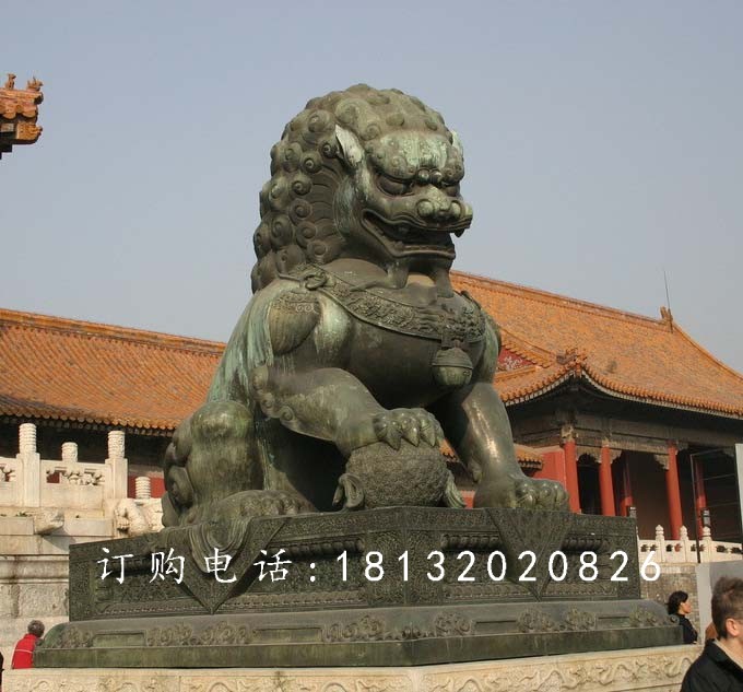 戲球獅銅雕，廣場(chǎng)青銅獅 (3)