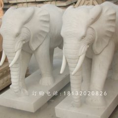 石雕大象，廣場(chǎng)大象石雕