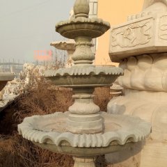 青石噴水盆，公園噴水盆石雕