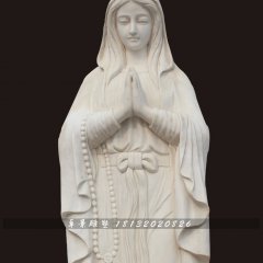 石雕圣母，漢白玉圣母雕塑
